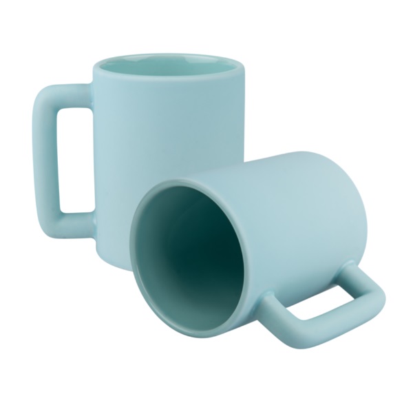 Coloured Matte Sublimation Mug - Rectangular Handle